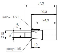 Вал J насосов серии LO Roquet 